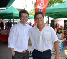 Patrick Moux, vice-président de Vodafone Polynésie, et Thomas Lefebvre-Segard, directeur général