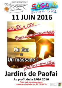 Un don pour la Saga = un massage ce samedi Un don pour la Saga = un massage ce samedi