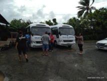 La réception des deux nouveaux minibus s'est faite vendredi dernier à la mairie de Mahina