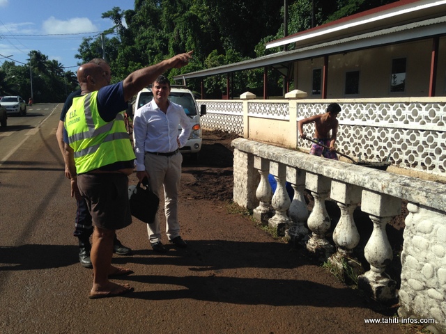 L'administrateur des îles du vent, Christophe Lotigié est venu constater les dégâts ce mardi matin