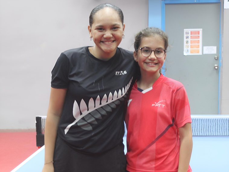 Tennis de table - Ariinui Pambrun et Clara Sayegh performants