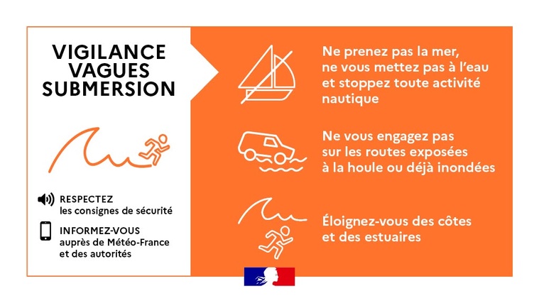 Vague-submersion : extension de la vigilance orange aux Tuamotu Sud et Ouest Vague-submersion : extension de la vigilance orange aux Tuamotu Sud et Ouest