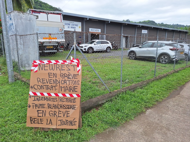 Les propos de la mairie passent mal auprès des grévistes et de la CSIP (Crédit : archive Tahiti Infos).
