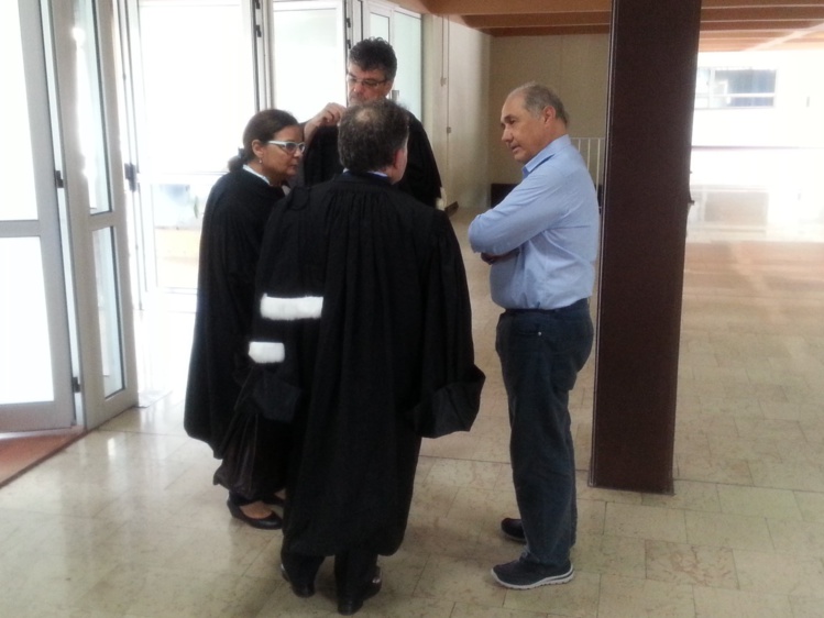 Hubert Haddad, cet après-midi au palais de justice de Papeete.