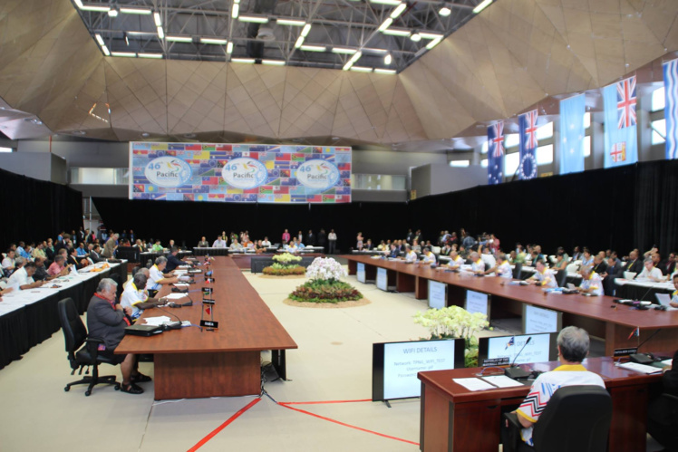 Les leaders du Forum des îles du Pacifique à Port-Moresby en 2015