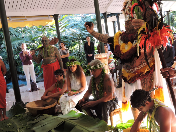Une cérémonie du kava a été organisée mardi matin.