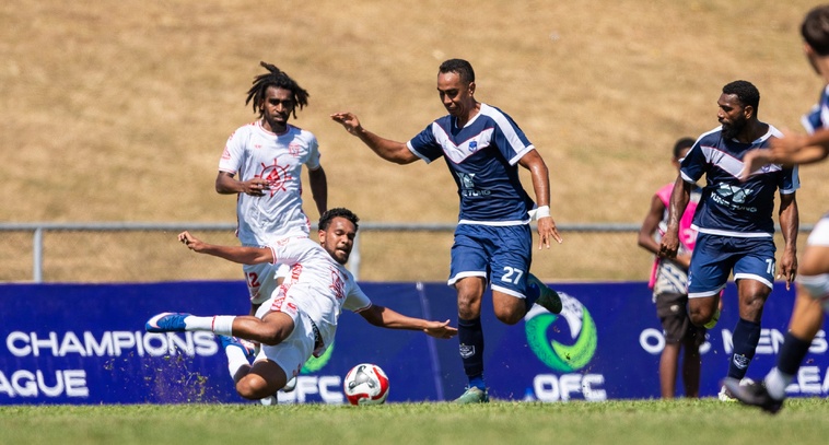 L’AS Vénus n’a pas su venir à bout de la défense de Tiga sport @OFC Media via Phototek L’AS Vénus n’a pas su venir à bout de la défense de Tiga sport @OFC Media via Phototek