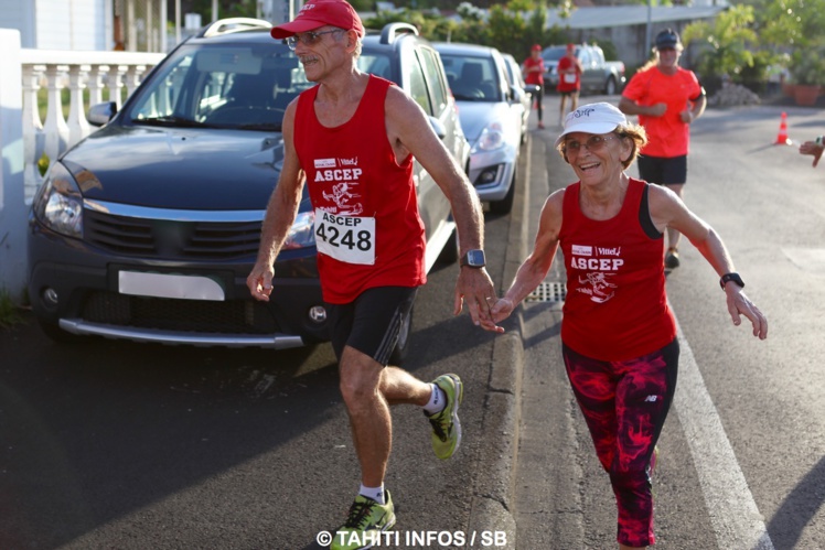 Evelyne et Guy Ramond lors de la course de la Saint Valentin 2016 Evelyne et Guy Ramond lors de la course de la Saint Valentin 2016