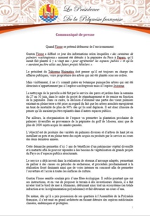 Atimaono: Des centaines de palmiers arrachés Atimaono: Des centaines de palmiers arrachés