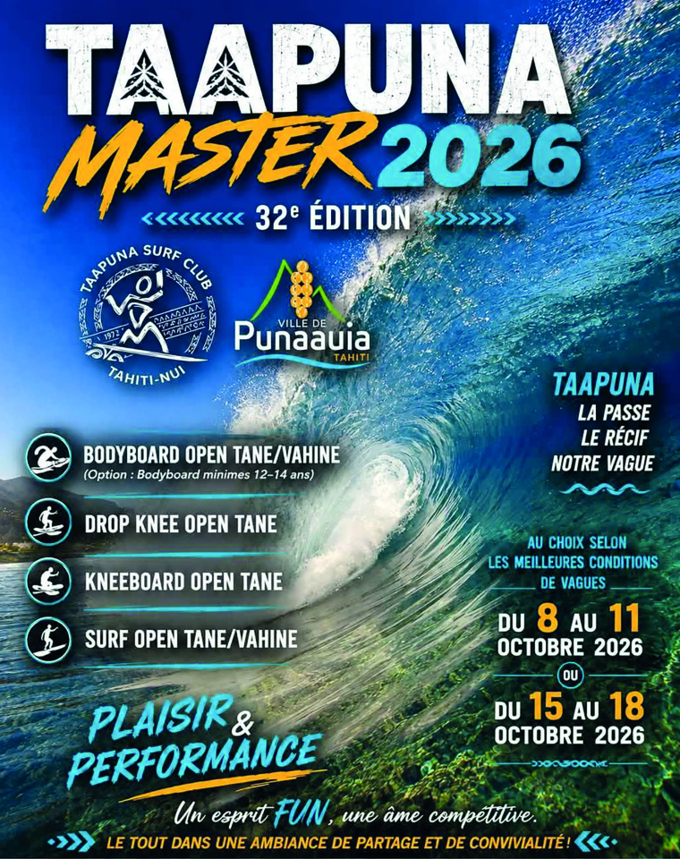 Taapuna Master 2026 : un nouveau format “fun” et compet