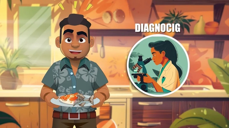 Lancée l’an dernier, l’étude Diagnocig vise à améliorer le diagnostic de la ciguatéra (Crédit : Diagnocig). Lancée l’an dernier, l’étude Diagnocig vise à améliorer le diagnostic de la ciguatéra (Crédit : Diagnocig).