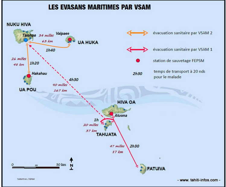 Schéma proposé d'organisation opérationnelle des évacuations sanitaires maritimes par VSAM (FEPSM).