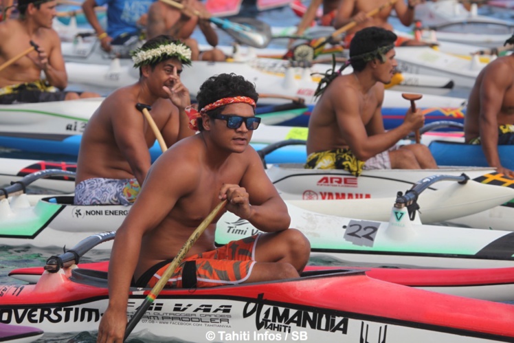 Kévin lors des courses du Heiva 2016