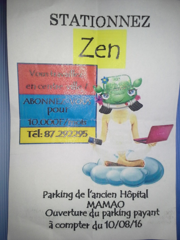 Le flyer posé mardi sur les pare-brises des véhicules en stationnement à Mamao. Le flyer posé mardi sur les pare-brises des véhicules en stationnement à Mamao.