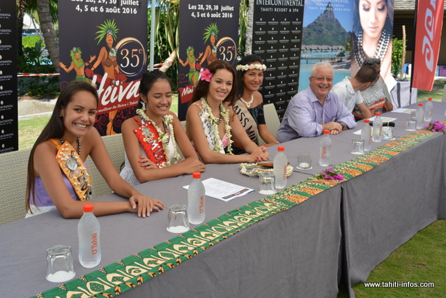 La Miss Tahiti et ses dauphines ainsi que la Miss Mini Heiva 2015 seront également présentes à la 35e édition du Mini Heiva de l'Intercontinental Tahiti
