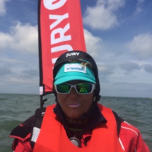 Isabelle Barbeau, dans le froid de Dunkerque.