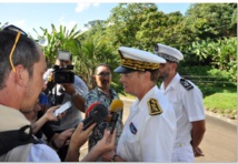 René Bidal lors d"une visite à Nuutania le 29 juillet René Bidal lors d"une visite à Nuutania le 29 juillet