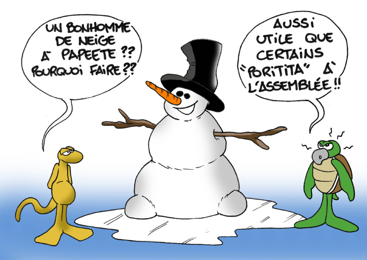 " Le bonhomme de neige du Vaima " vu par Munoz " Le bonhomme de neige du Vaima " vu par Munoz