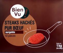 Bactérie E.Coli: Système U a retiré de ses rayons des steacks hachés surgelés de la marque Bien Vu