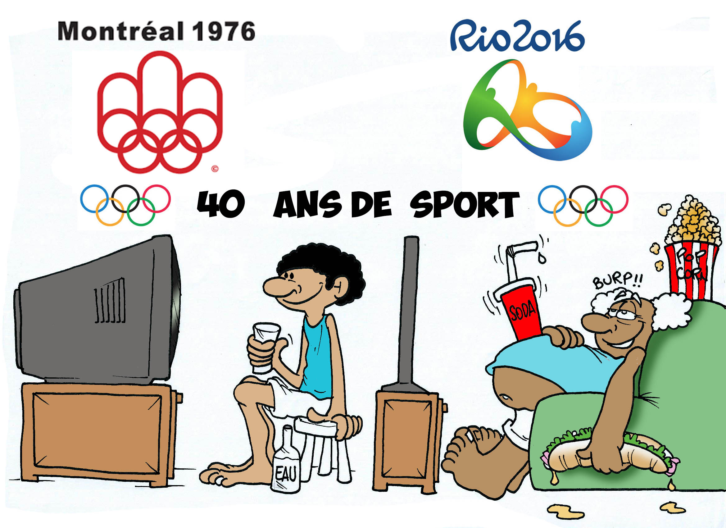" Les J.O, 40 ans de sport " par Munoz