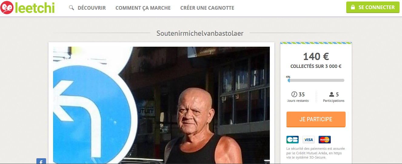 Une cagnotte pour aider Michel Van Bastolaer