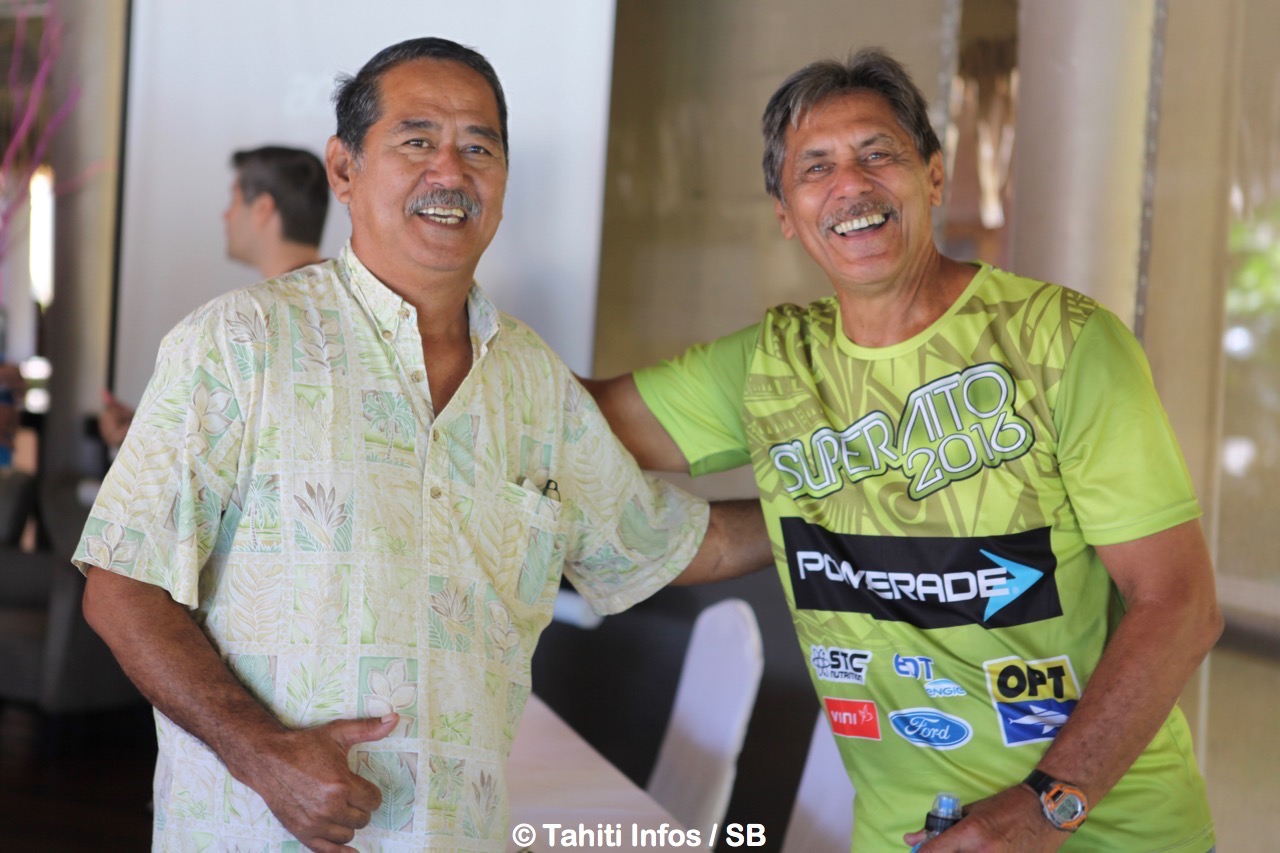 Charley Maitere l'organisateur et Rodolphe Apuarii président de la fédé, une collaboration chapeautée par le COL