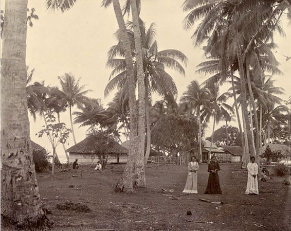 5 Village de Tautira en 1900. Coll. Franom