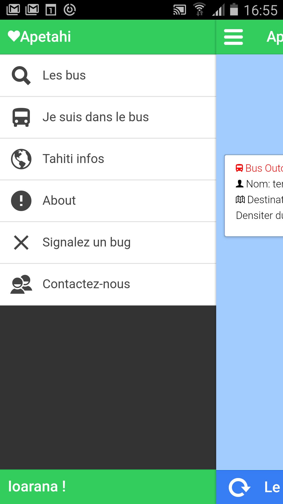 Apetahi : les horaires de bus version mobile et participatif