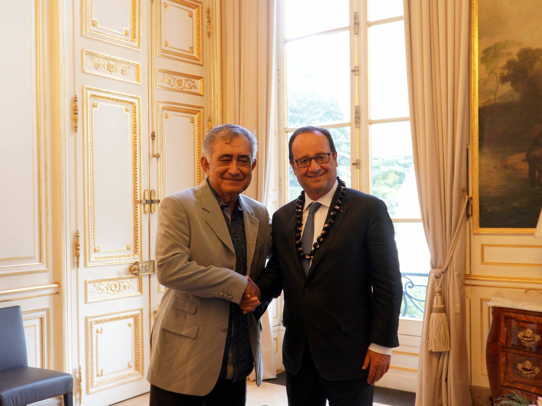 Le leader indépendantiste polynésien a été reçu par le président de la République jeudi en fin d’après-midi, au Palais de l’Elysée à Paris.