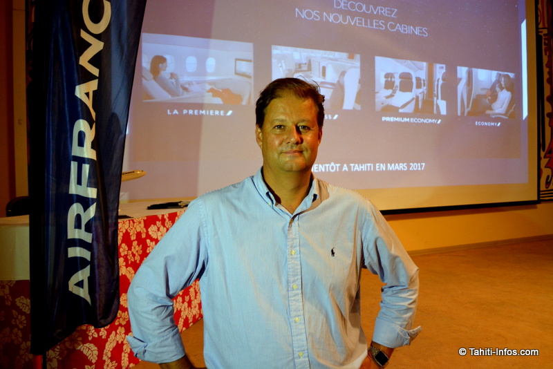 Alex Hervet, directeur régional d'Air France, a présenté les nouvelles cabines de la compagnie aérienne