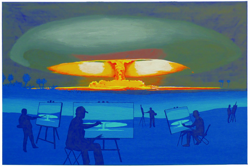 DETTLOFF - Les peintres officiels peignent le premier essai nucléaire à Moruroa