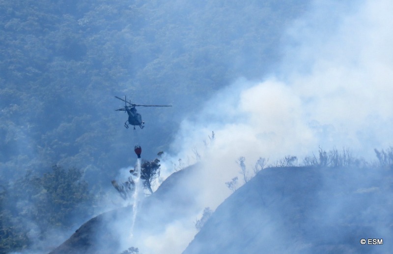 Un incendie s'est déclenché le vendredi 9 septembre au soir sur les hauteurs de Te Maru Ata, à Punaauia.
