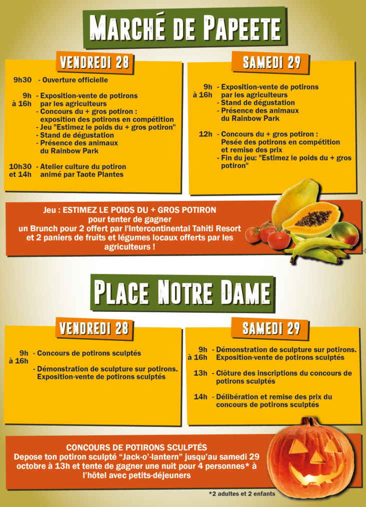 Une grande fête du potiron vendredi 28 et samedi 29