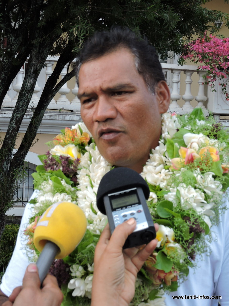 Tauhiti Nena, président du parti Tau Hoturau.