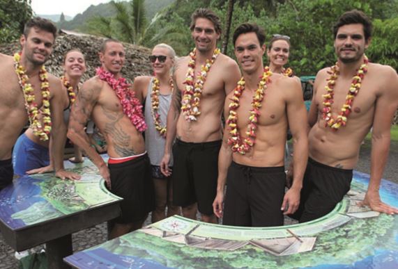 Stephane Debaere, (2eme à droite) entouré de ses convives d'exception