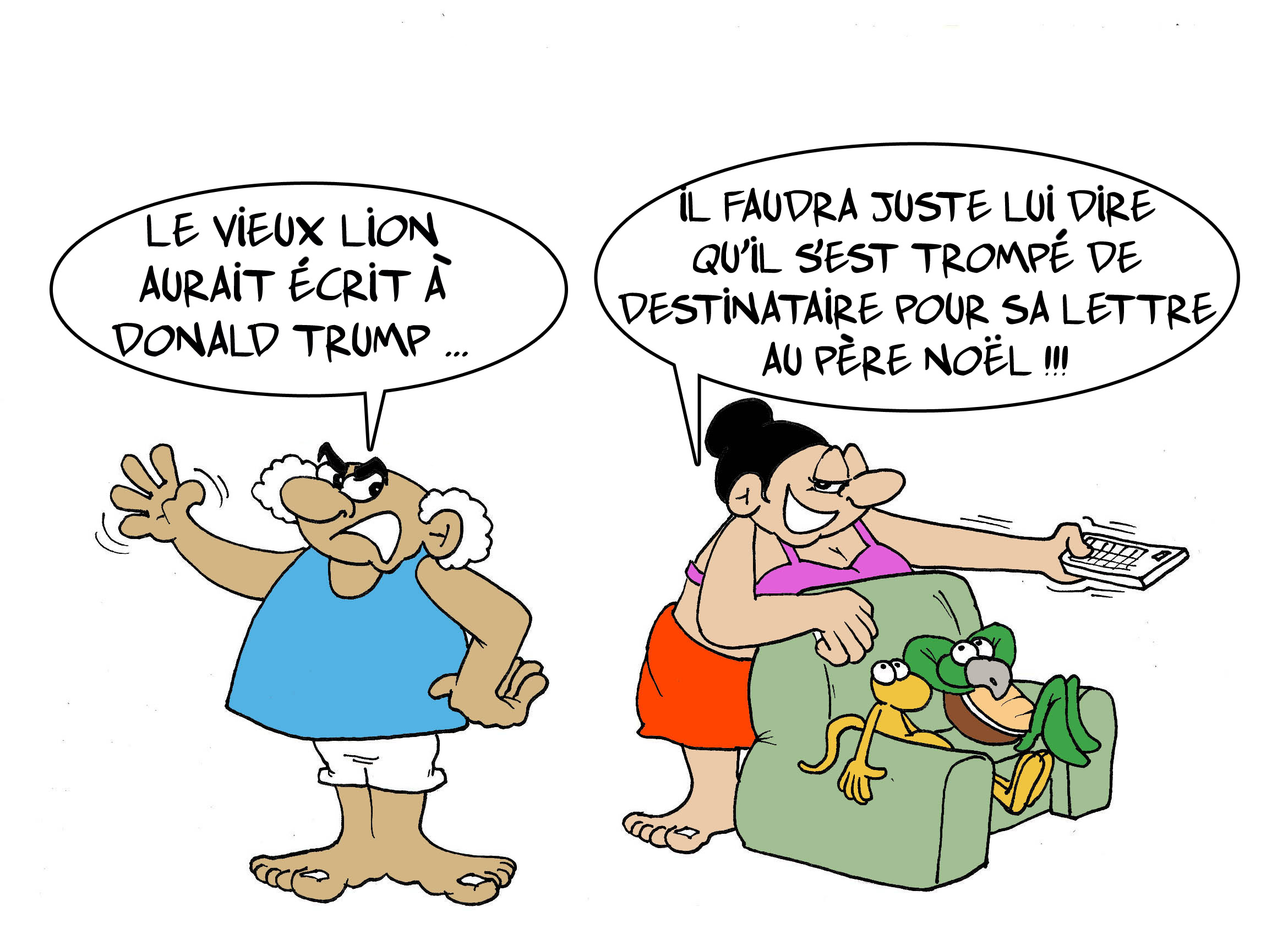 " Flosse écrit à Trump " par Munoz