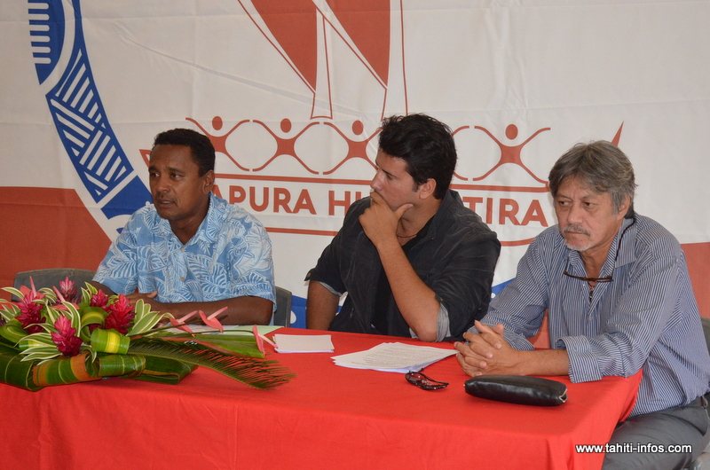 Tearii Alpha, lundi à la permanence Tapura Huiraatira de Papeete.