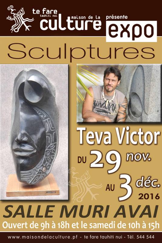 Sculpture : Teva Victor expose ses nouveaux tiki polynésiens