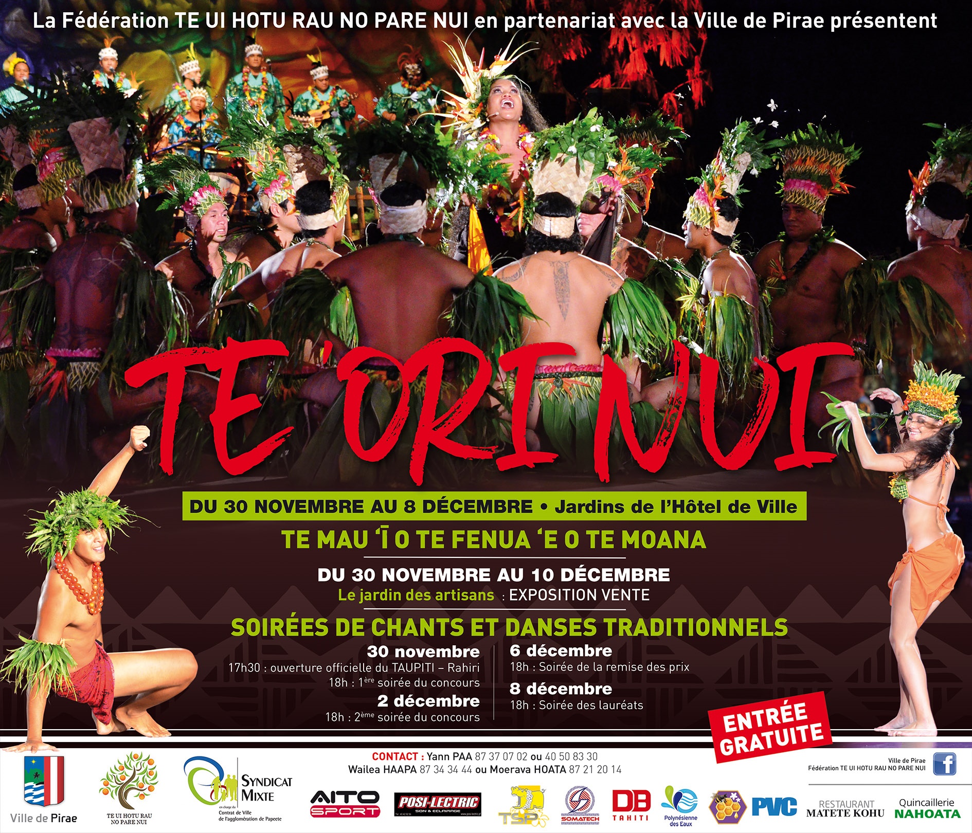 Pas de concours "'Ori Nui i Pirae", ce mercredi soir