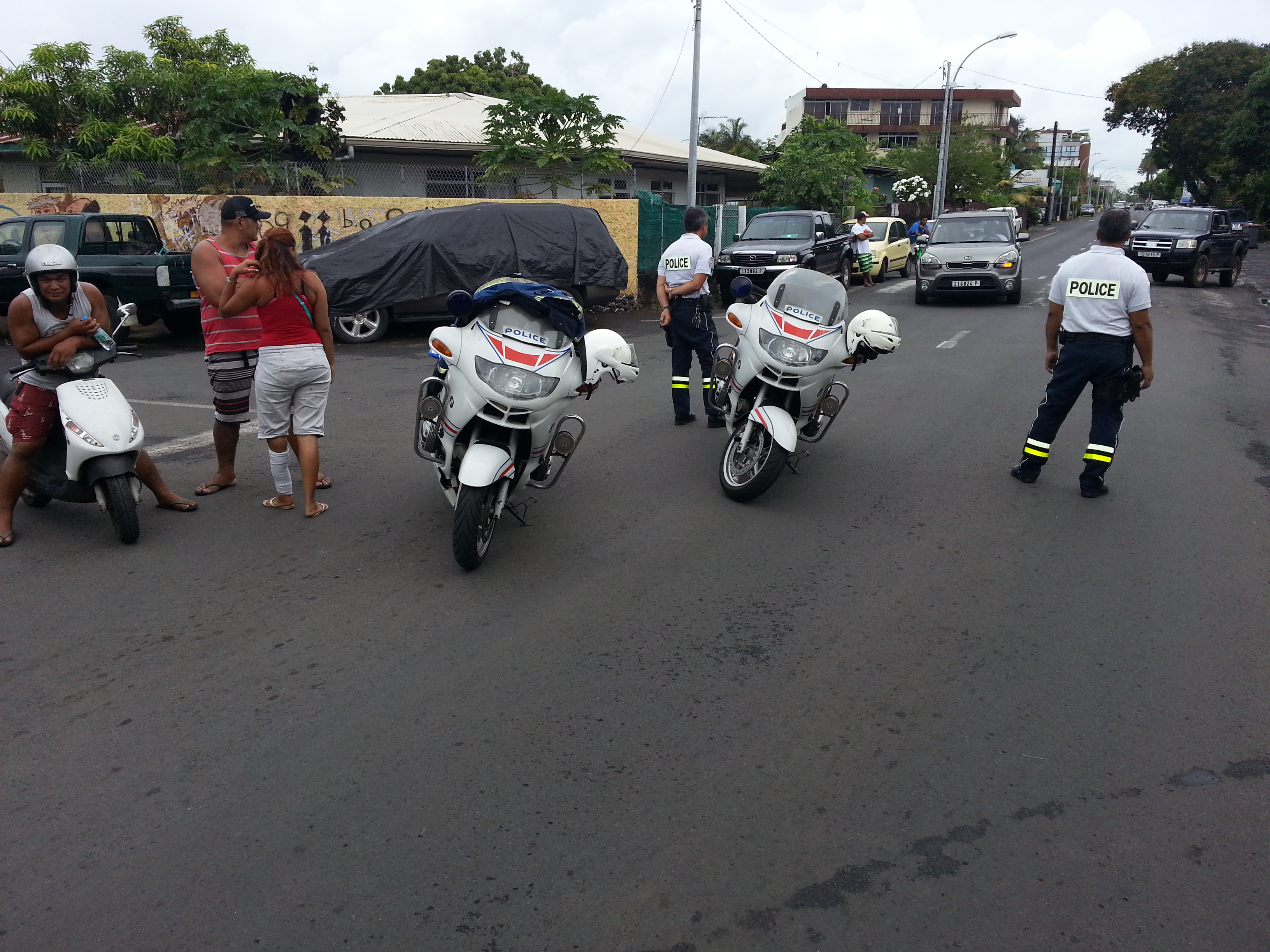 Opération de police en cours quartier Paraita à Papeete
