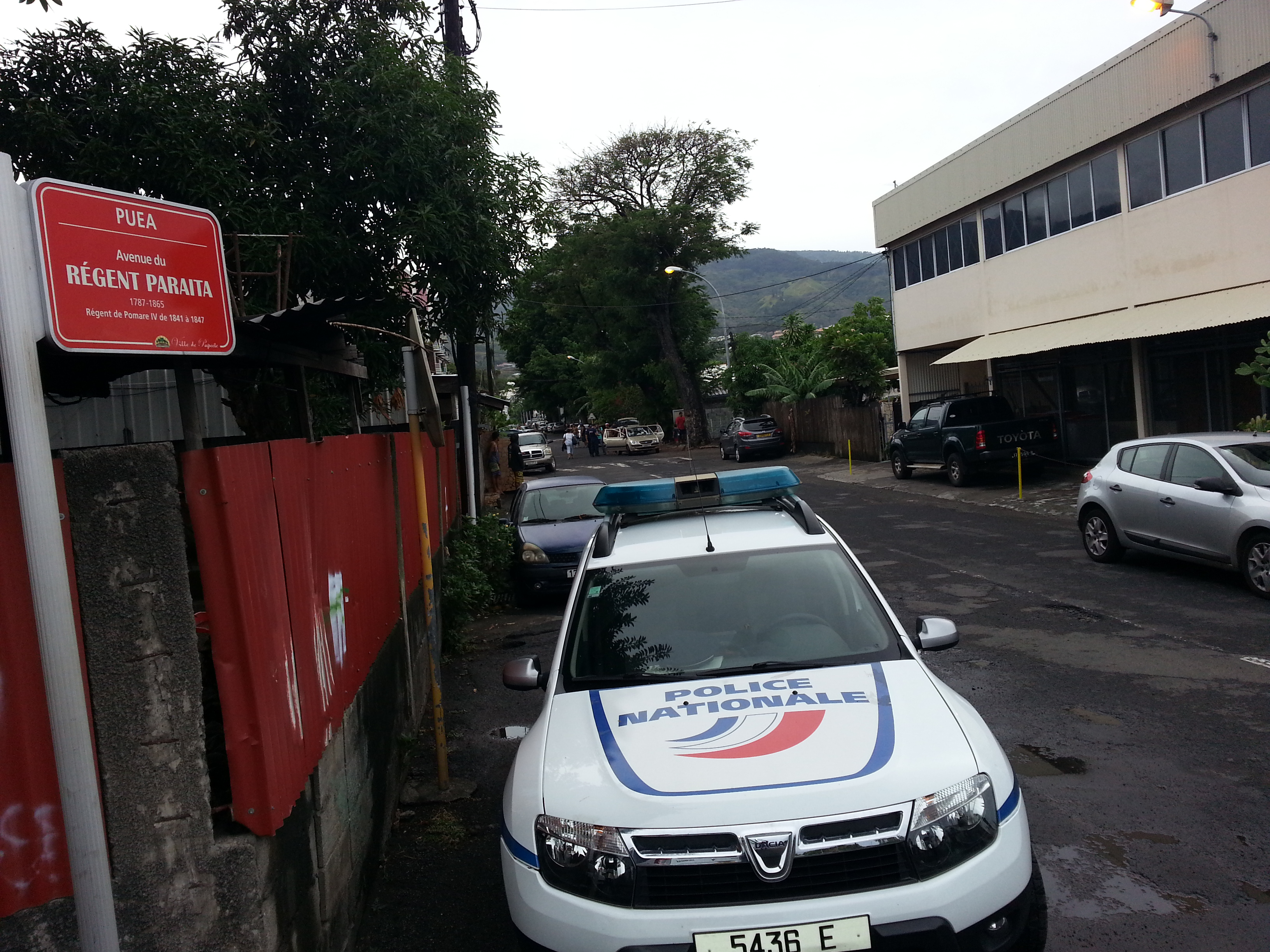 Opération de police en cours quartier Paraita à Papeete