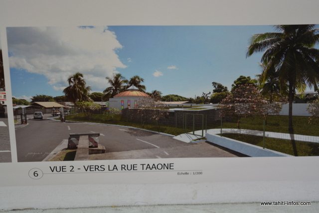 Une photo de la future bâtisse.