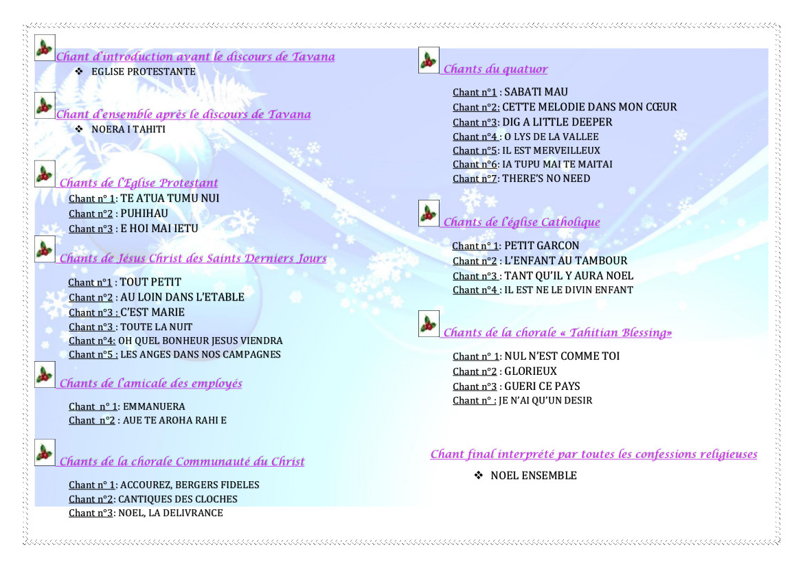 Concert spirituel jeudi à la mairie de Punaauia