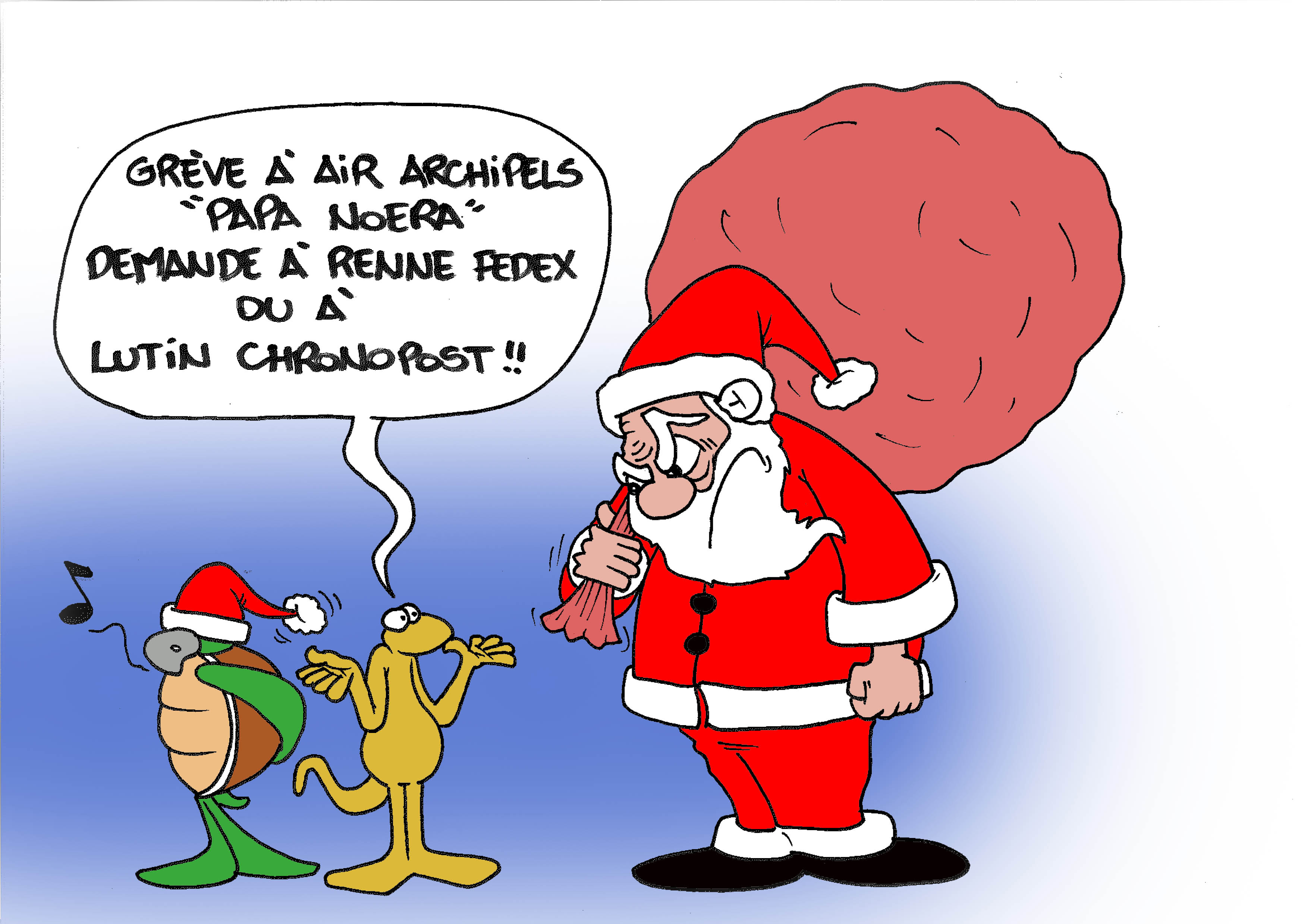 " La grève à Air Archipels " par Munoz