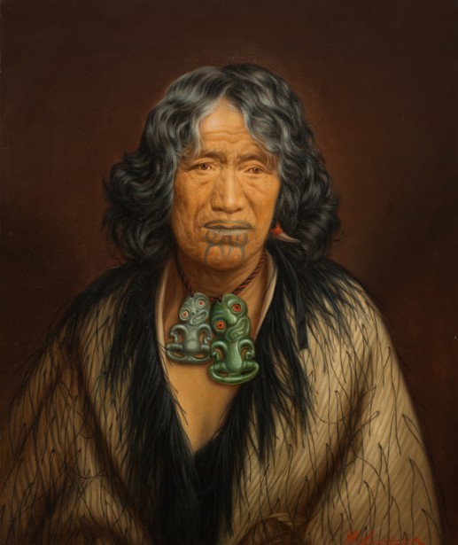 Kuinioroa, daughter of Rangi Kopinga - Te Rangi Pikinga, huile sur toile, Auckland Art Gallery Toi o Tāmaki, don de Mr. H E Partridge, 1915