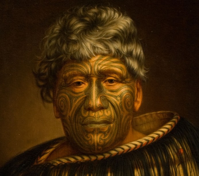 Whetoi Pomare (détail), 1896, huile sur toile, Auckland Art Gallery Toi o Tāmaki, don de Mr. H E Partridge, 1915