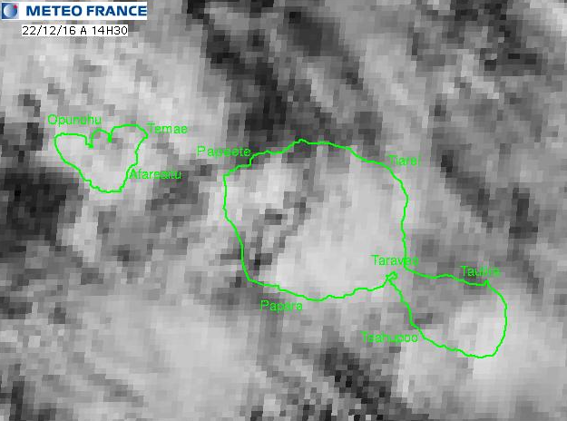 Encore des averses vendredi et samedi à Tahiti et Moorea
