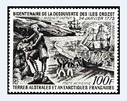 Durant sa navigation vers le sud, Marion-Dufresne découvrit plusieurs îles, dont Crozet, toujours française.
