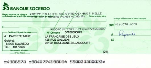 Euro Millions-Loto: le gagnant des 16 MF s'est fait connaître...pas celui des 596MF 