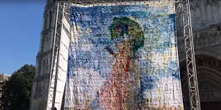 Un tableau de Monet transformé en tricot géant fait le buzz